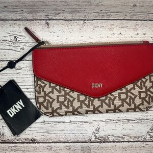 DKNY Red and Brown Women's Clutch